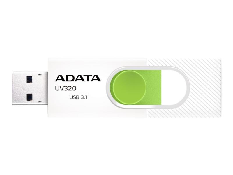 Adata Uv320 USB Flashdrive 64 GB - Hvid/Grøn Tilbud!