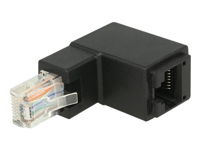 Vinklet RJ45 Netværksadapter UTP Cat 6 fra Delock