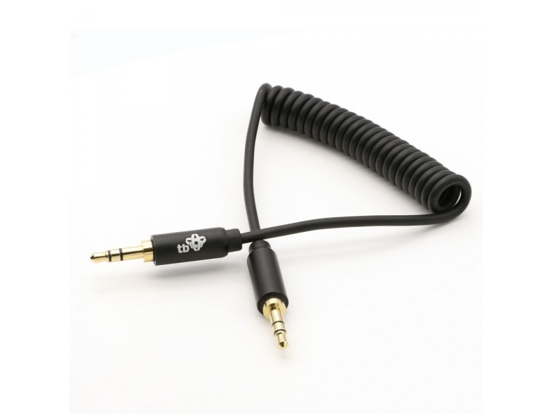 3.5mm Minijack Spiral Kabel - 1m M/M Tilbud!