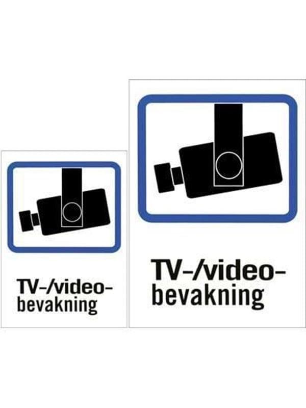 Klistermærke "TV/Video-overvågning" fra Deltaco