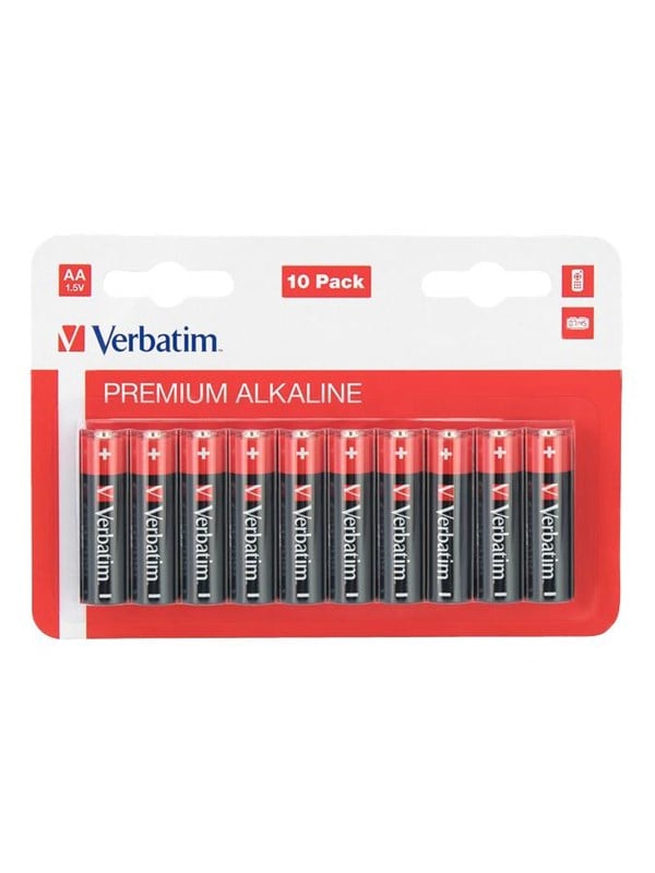 Alkaline Batterier 10 x AA / LR6 fra Verbatim