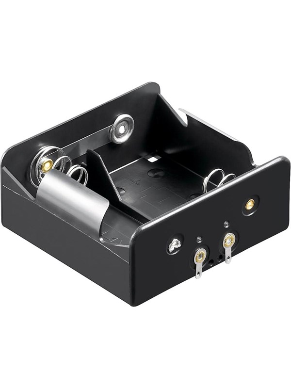 2x D (mono) Batteriholder i sort fra Pro