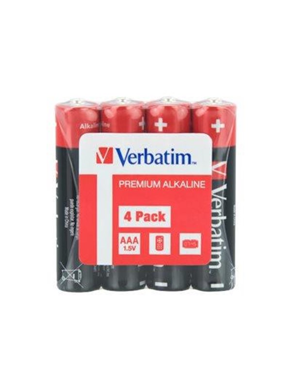 Alkaline Batteri 4 X AAA / LR03 fra Verbatim - Godt Tilbud!