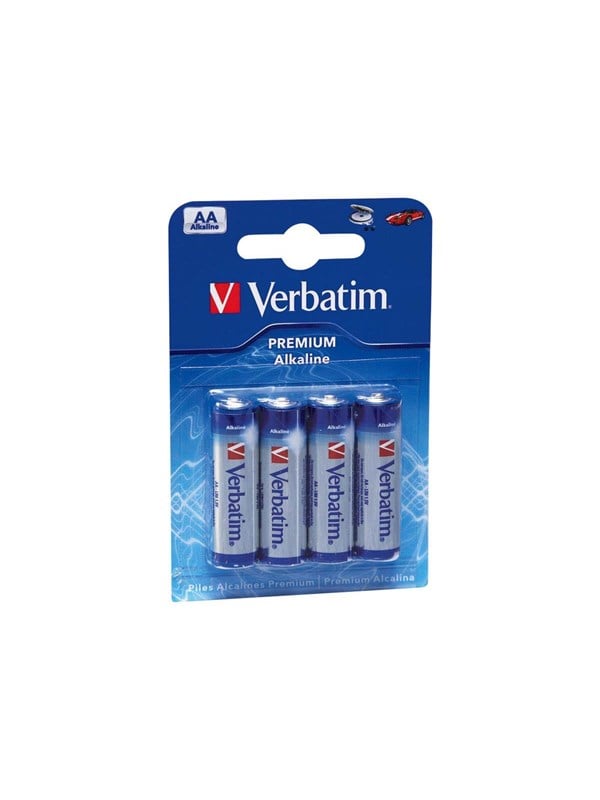 Alkalisk AA Batteri 4-pack fra Verbatim - Godt tilbud!
