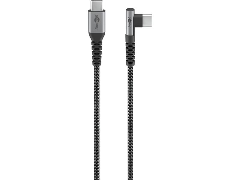 Goobay USB C Kabel 1 M - Sort/Grå - Tilbud!