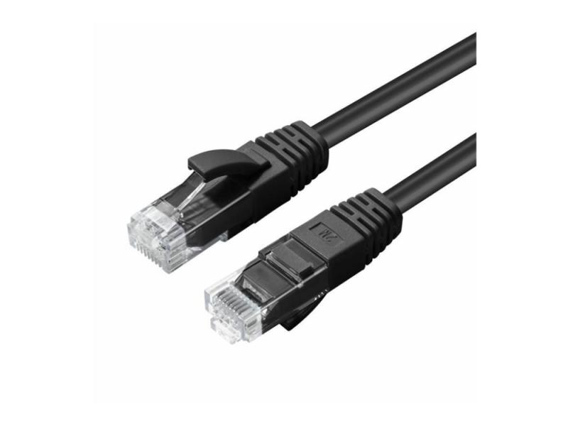 Patchkabel RJ45 3M Cat 6A - Halogenfri, Indendørs, Sort