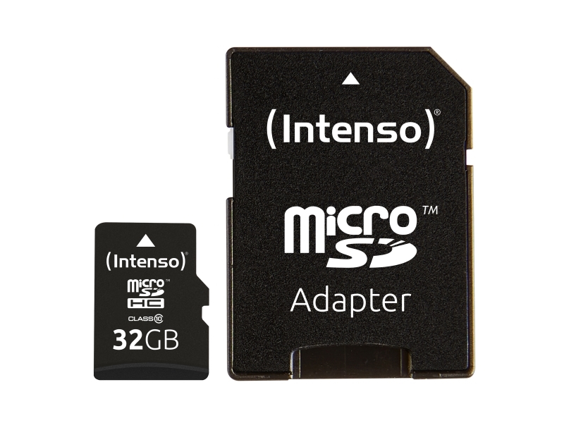 Class 10   Flashhukommelseskort (microsdhc Til Sd Adapter Inkluderet)   32 Gb   Class 10   Microsdhc fra Intenso