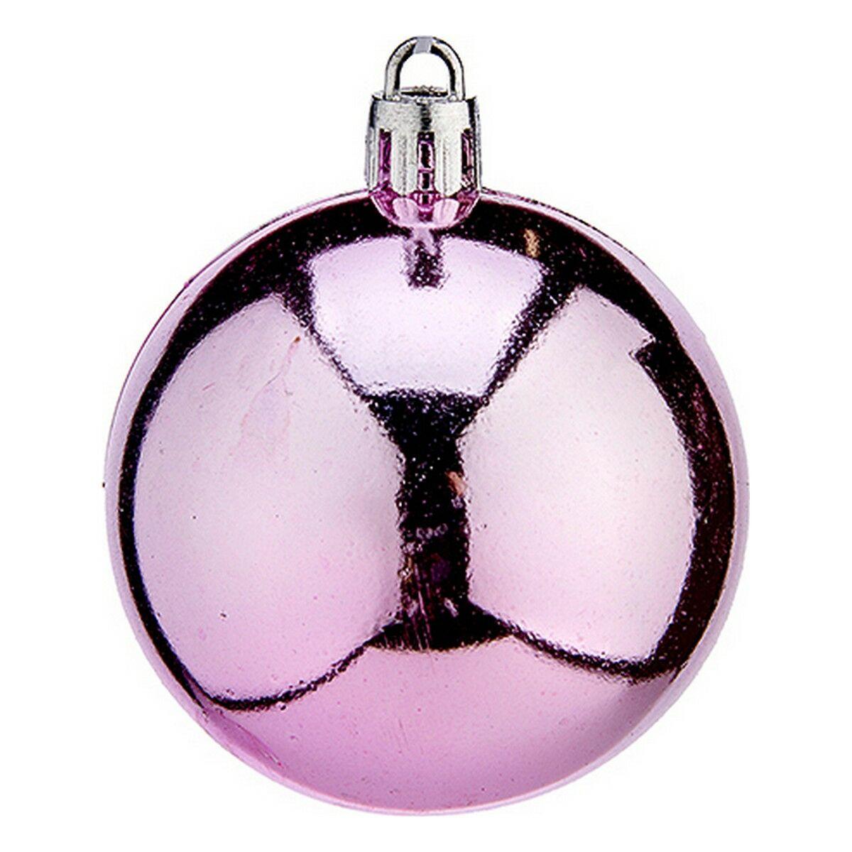 Julekugler ø 6 Cm 24 Enheder Pink Plastik fra Krist+