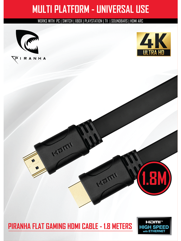 High Speed Hdmi Cable 1.8m fra Piranha