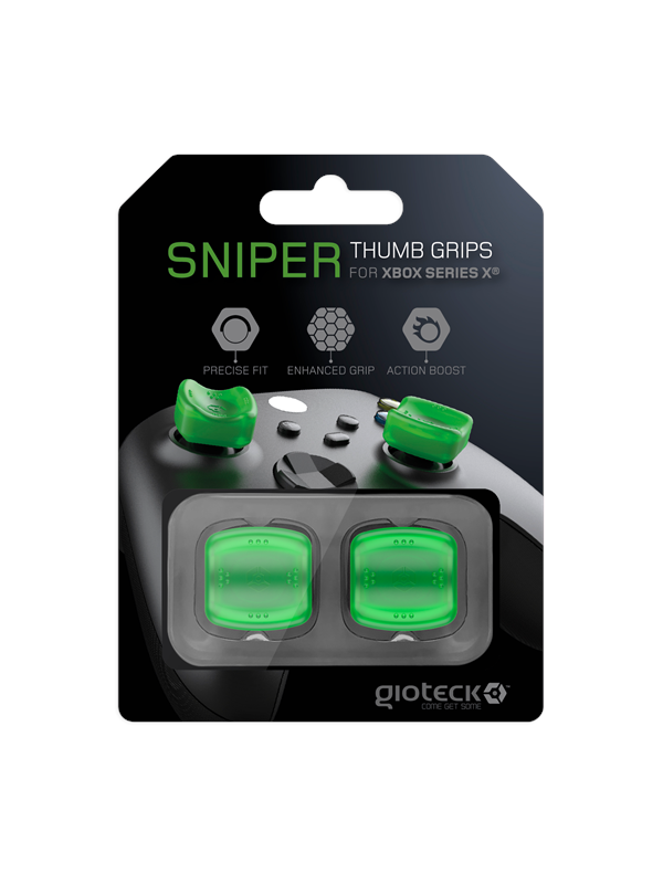 Xbox Series X Sniper Tomel Thumb Grip Package   Green   Miscellaneous Tilbehør Til Spillekonsol   Microsoft Xbox One fra Gioteck
