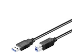 0.5m Usb 3.0 A B, 0,5 M, Usb A, Usb B, Usb 3.2 Gen 1 (3.1 Gen 1), Hanstik Hanstik, Sort fra Goobay