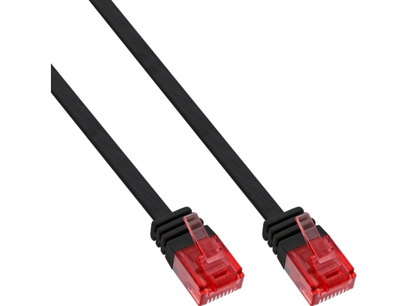 ® Patchkabel Fladt, U Utp, Cat.6, Sort, 0,5 M fra Inline