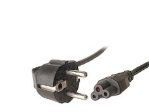 | Powercord | Cee 7 7 (german Schuko)   Iec C5 (mickey Mouse) | 1.8m | Black fra Exc