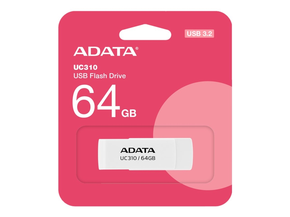 Adata Uc310   Usb Flashdrive   64 Gb   Usb 3.2 Gen 1   Hvid fra A-data Technology