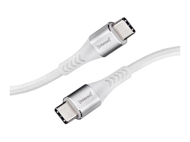 C315c   Usb Kabel   24 Pin Usb C (han) Til 24 Pin Usb C (han)   Usb 2.0   20 V   3 A   1.5 M   Usb Power Delivery (60w)   Hvid fra Intenso