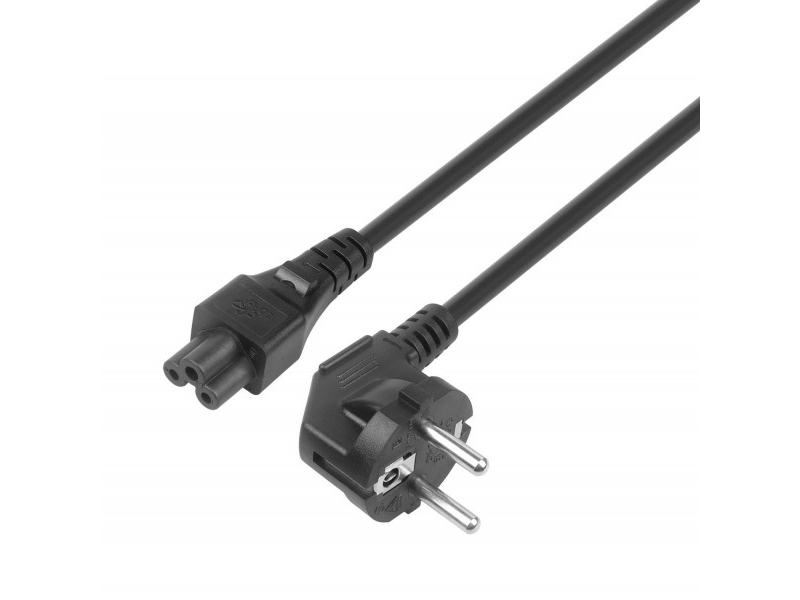 !  Power Cable 3m. Iec C5 Vde fra Tb