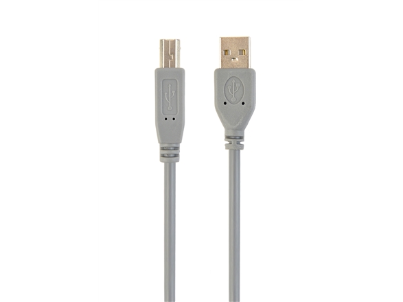 1.8m Usb 2.0 A B M, 1,8 M, Usb A, Usb B, Usb 2.0, Hanstik Hanstik, Grå fra Gembird