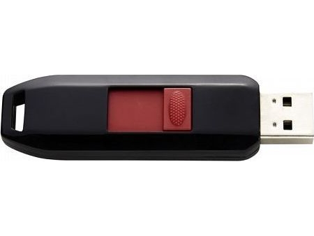 Business Line   Usb Flashdrive   64 Gb   Usb 2.0   Sort, Rød fra Intenso