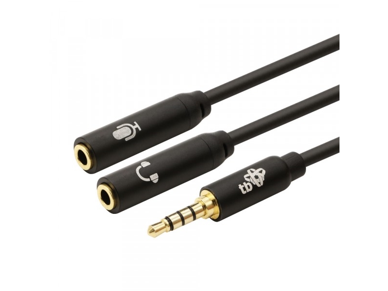 !  Adapter 3,5mm Minija Ck 2x3,5mm Minijack M F fra Tb