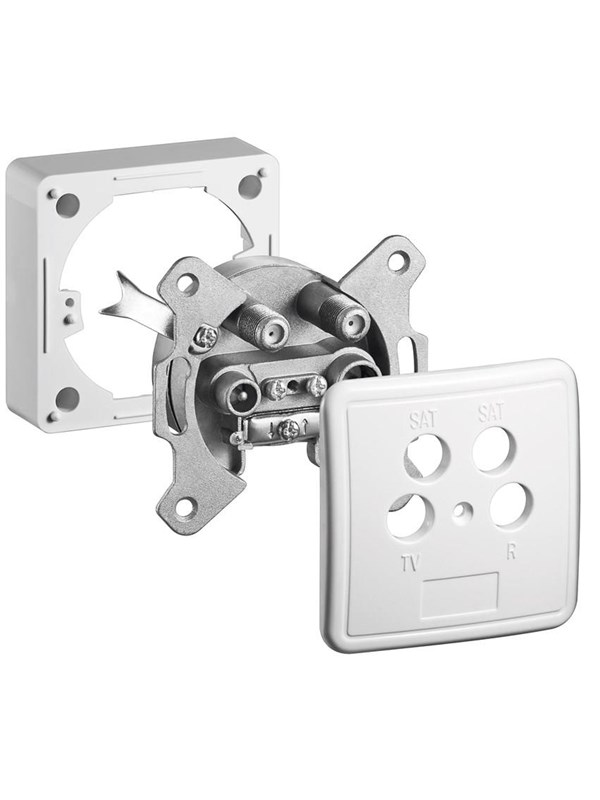 4 Way Antenna Wall Socket Set fra Pro