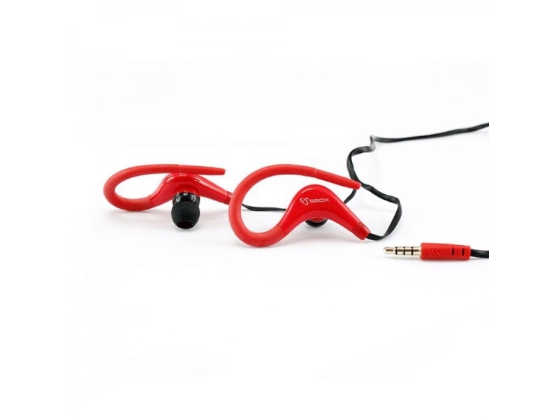*stereo Løbe In Ear Earphones M  Mic Rød fra Sbox