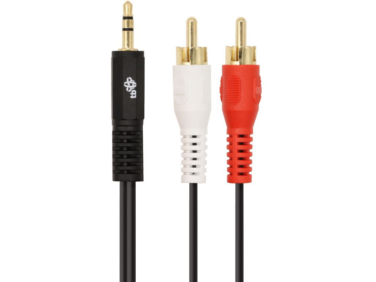!  Cable 3,5mm Minijack  2x Rca M M 1,5m fra Tb