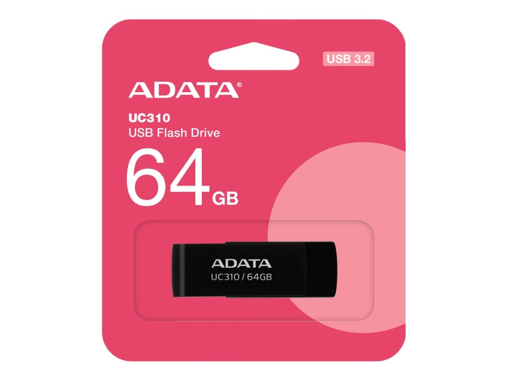 Adata Uc310   Usb Flashdrive   64 Gb   Usb 3.2 Gen 1   Sort fra A-data Technology