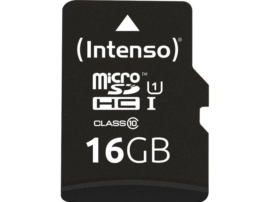 3433470, 16 Gb, Microsdhc, Klasse 10, Uhs I, 100 Mb S, 45 Mb S fra Intenso