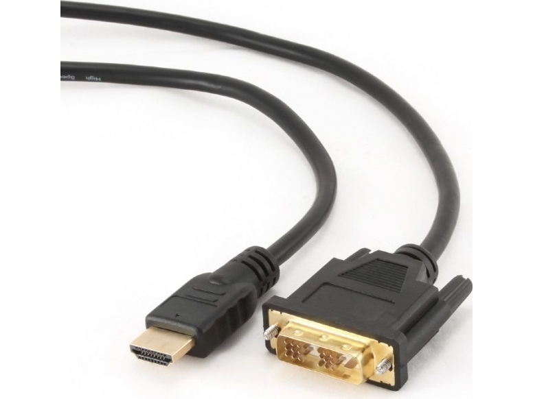 3m, Hdmi Dvi, M M, 3 M, Hdmi, Dvi D, Guld, Sort, Hanstik Hanstik fra Gembird