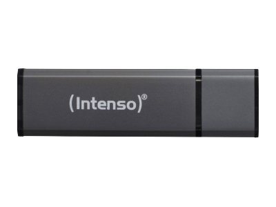 Alu Line   Usb Flashdrive   32 Gb   Usb 2.0   Antracit (sort) fra Intenso