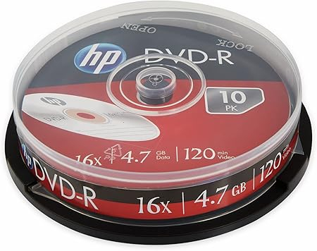 69315, Dvd+r, 120 Mm, 10 Stk, 4,7 Gb fra Hp