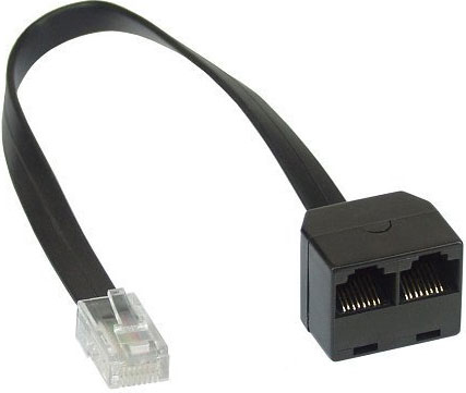 ® Isdn Fordeler 1x Rj45 St Til 2x Rj45 Bu, (8p8c) Med 15cm Uden Endemodstande fra Inline