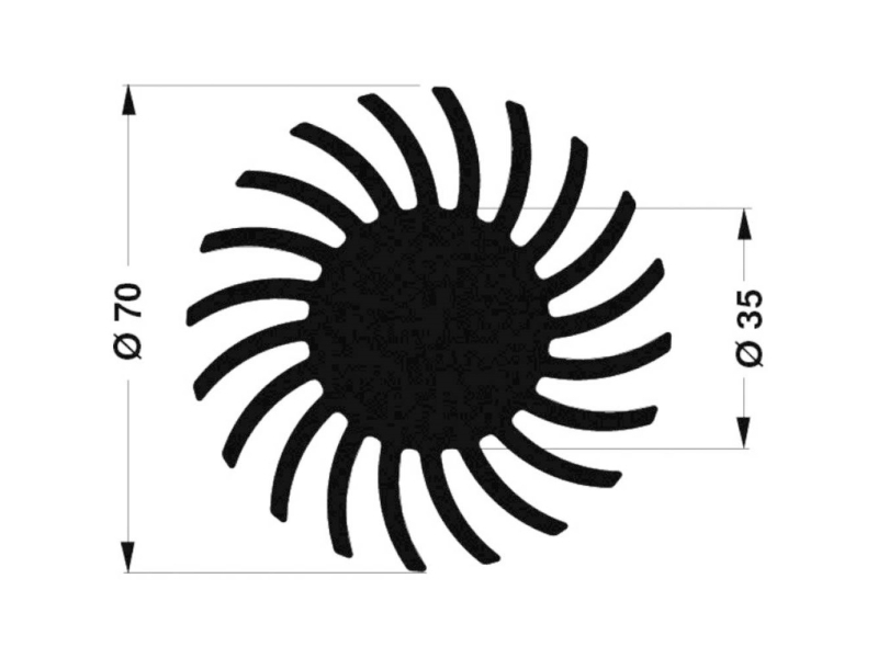 10021479 Sk 571 10 Sa Led Kølelegemer 2.45 K W (ø X H) 70 Mm X 10 Mm fra Fischer Elektronik