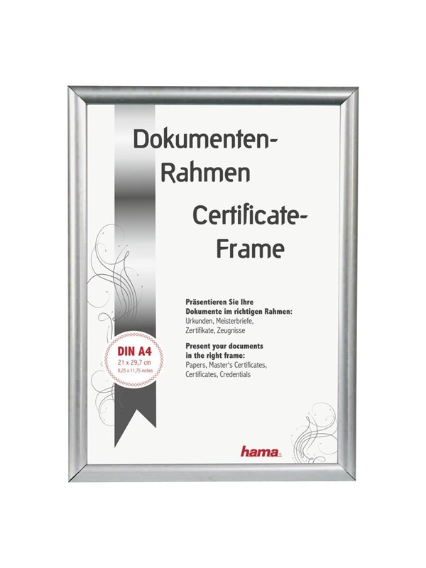 "madrid" Plastic Frame Silver 21 X 29.7 Cm Din A4 fra Hama