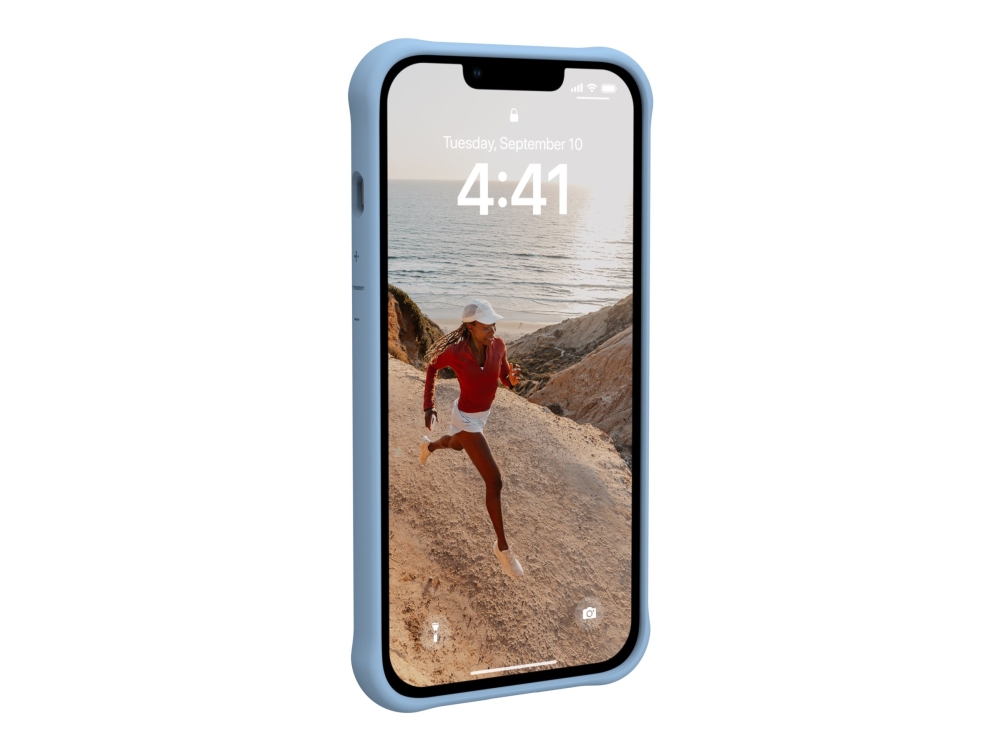 [u] Protective Case For Iphone 14 [6.1 In]   Dot For Magsafe Cerulean   Bagsidecover Til Mobiltelefon   Magsafe Kompatibilitet   Flydende Silikone   fra Urban Armor Gear