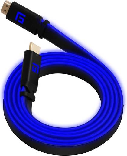 1,5m High Speed Led Hdmi Cable V2.1   Blue fra Floating Grip
