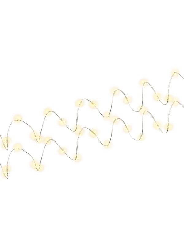 2 X Silver Wire Light Chain With 20 Leds Incl.timer fra Pro